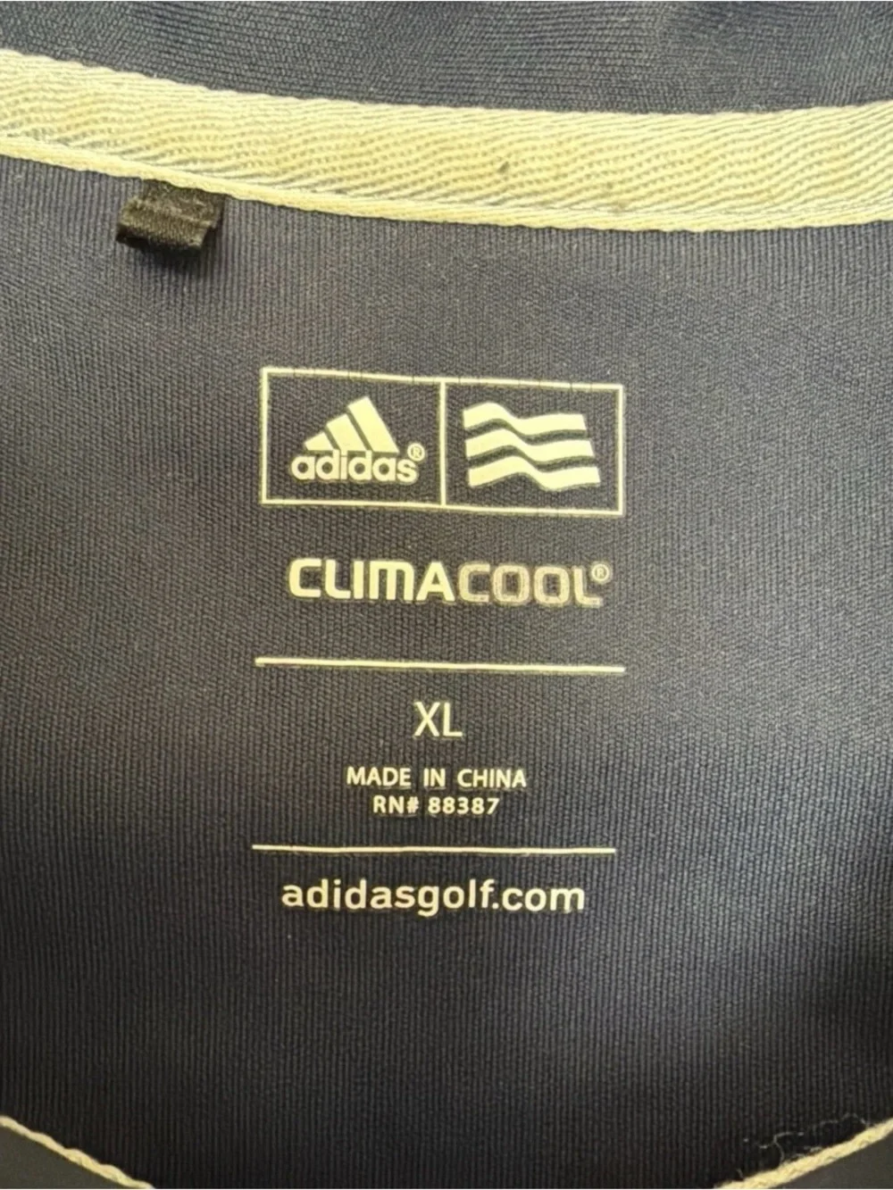 Adidas Climacool Polo Mens XLarge Striped Blue Performance Short Sleeve Shirt